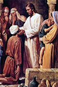Jesus heals in the temple